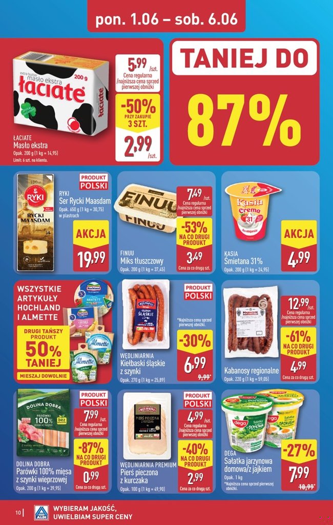 parówki 100% mięsa z szynki wieprzowej