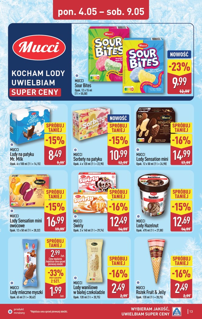 lody mleczne myszki
