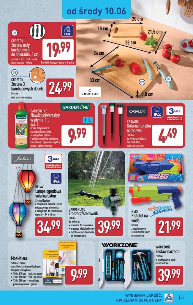 zestaw noży kuchennych do obierania