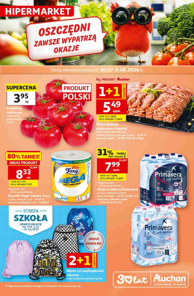 Auchan gazetka promocyjna 30.07-05.08.2026 — strona 1 z 38