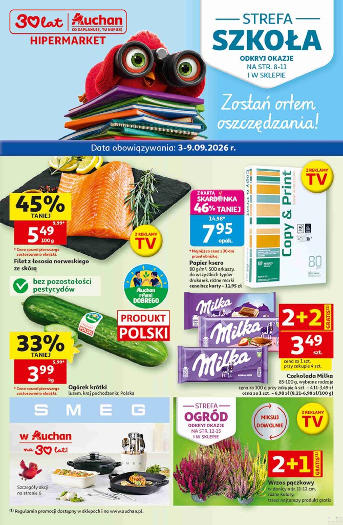 Auchan — 30 lat, Hipermarket (3-9.09) — okładka