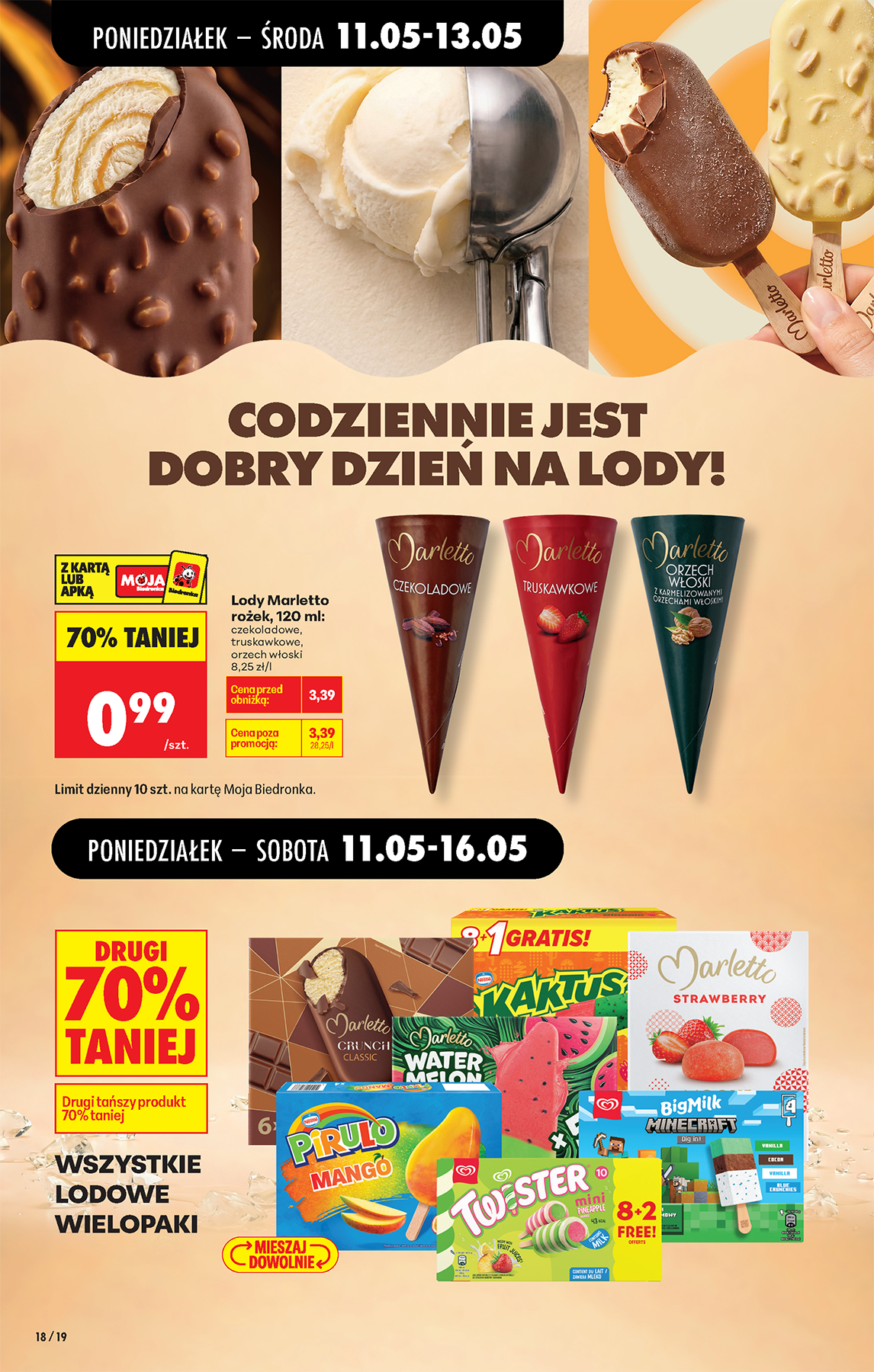 lody rożek