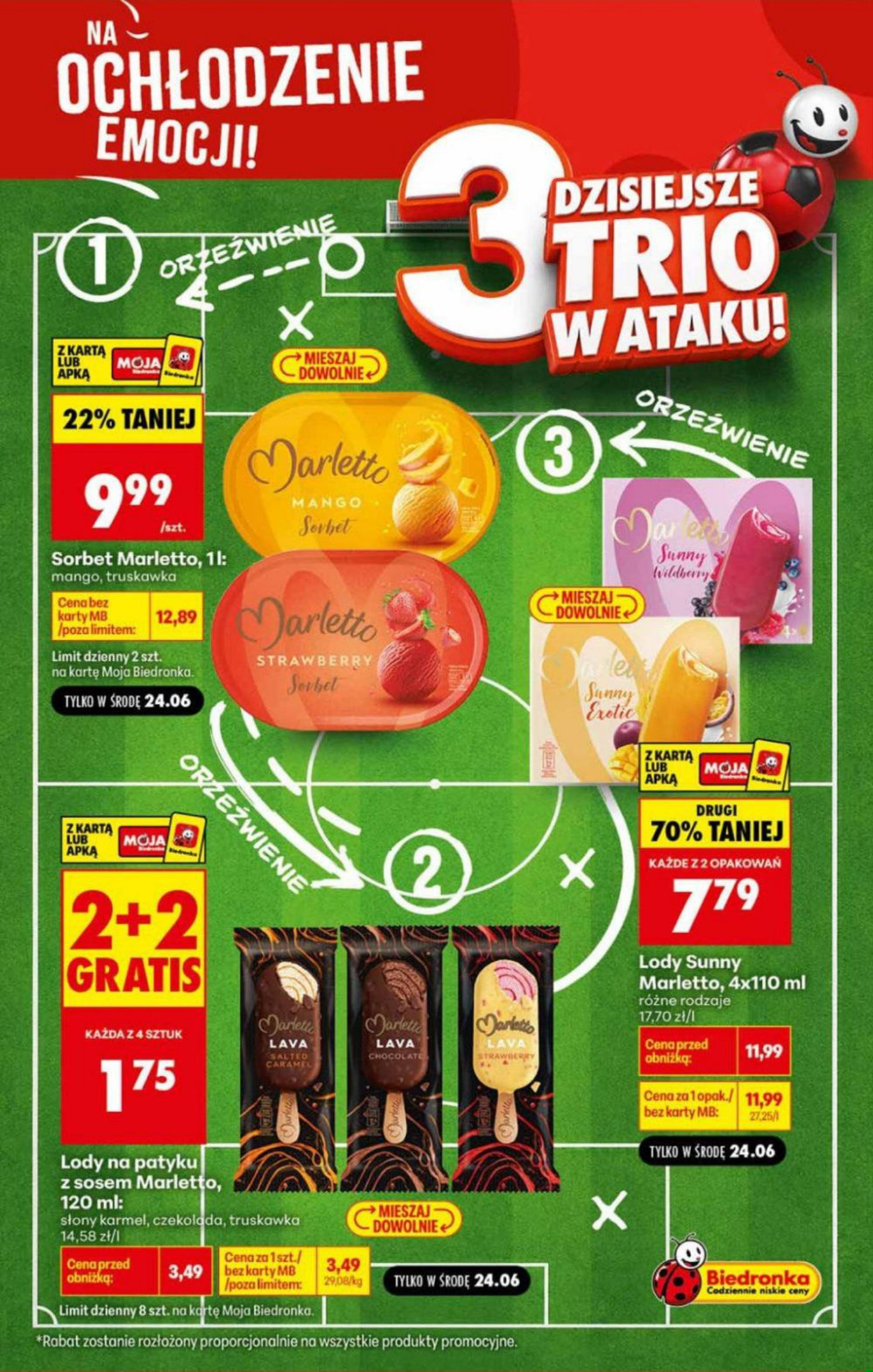 lody na patyku z sosem