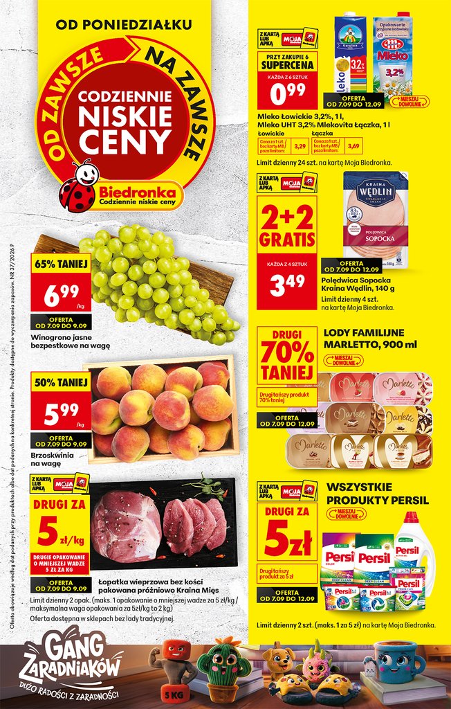 Biedronka — Codziennie niskie ceny (7-12.09) — okładka