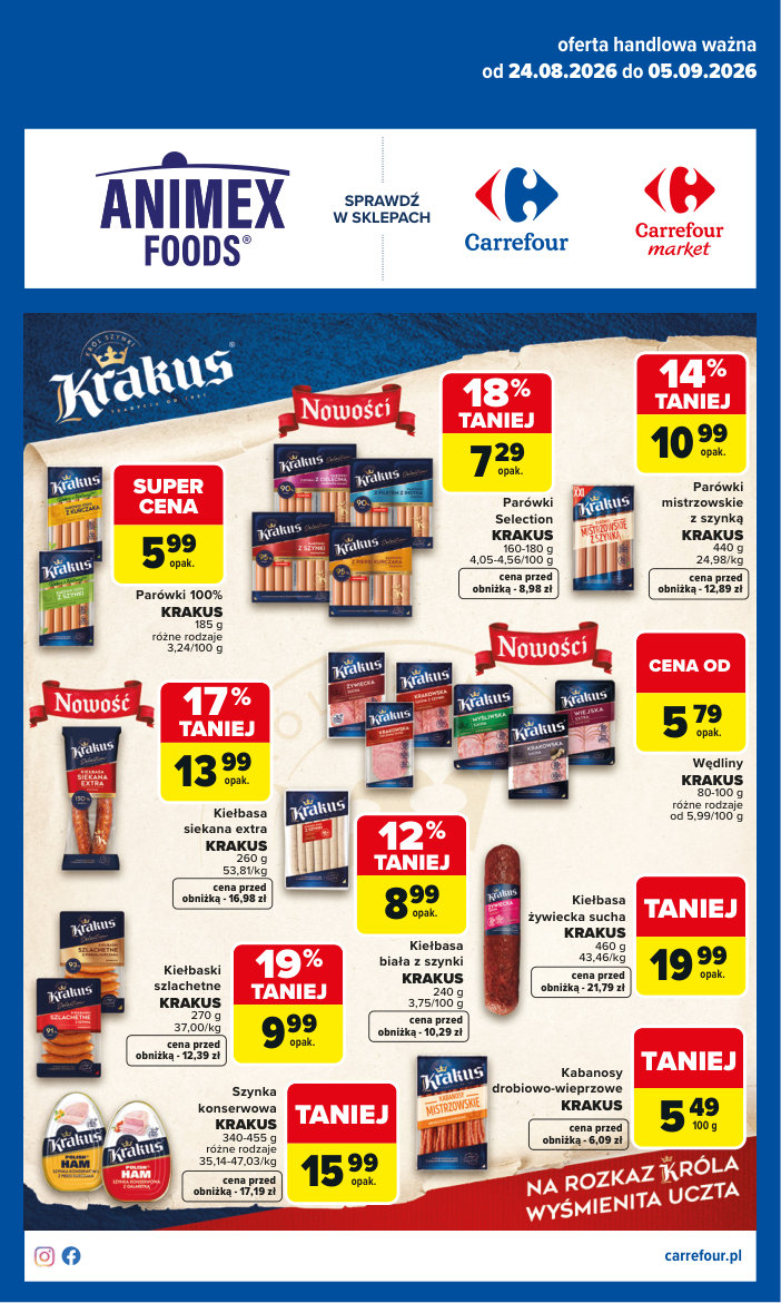 Carrefour gazetka promocyjna 24.08-05.09.2026 — strona 1 z 2