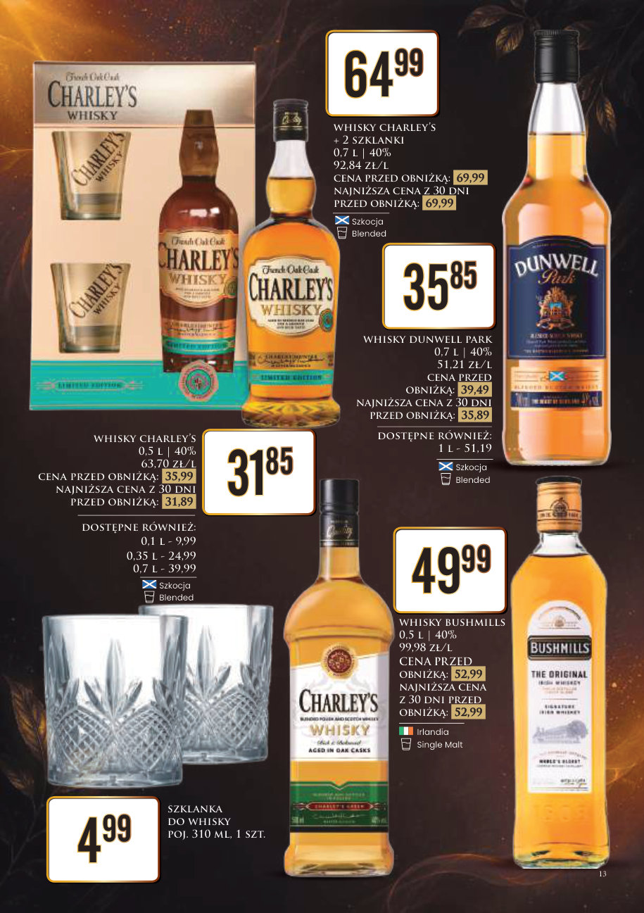 zestaw whisky + 2 szklanki