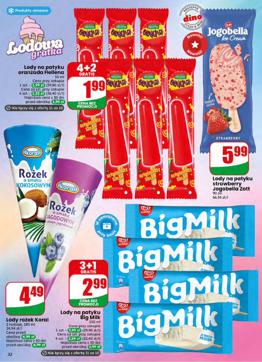 lody na patyku oranżada