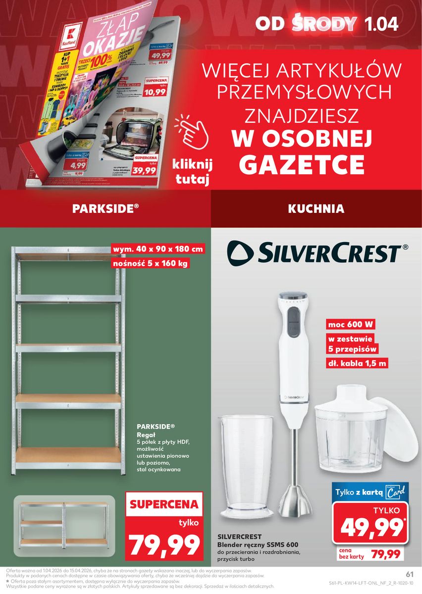 Kaufland gazetka promocyjna 01.04-08.04.2026 — strona 61 z 66