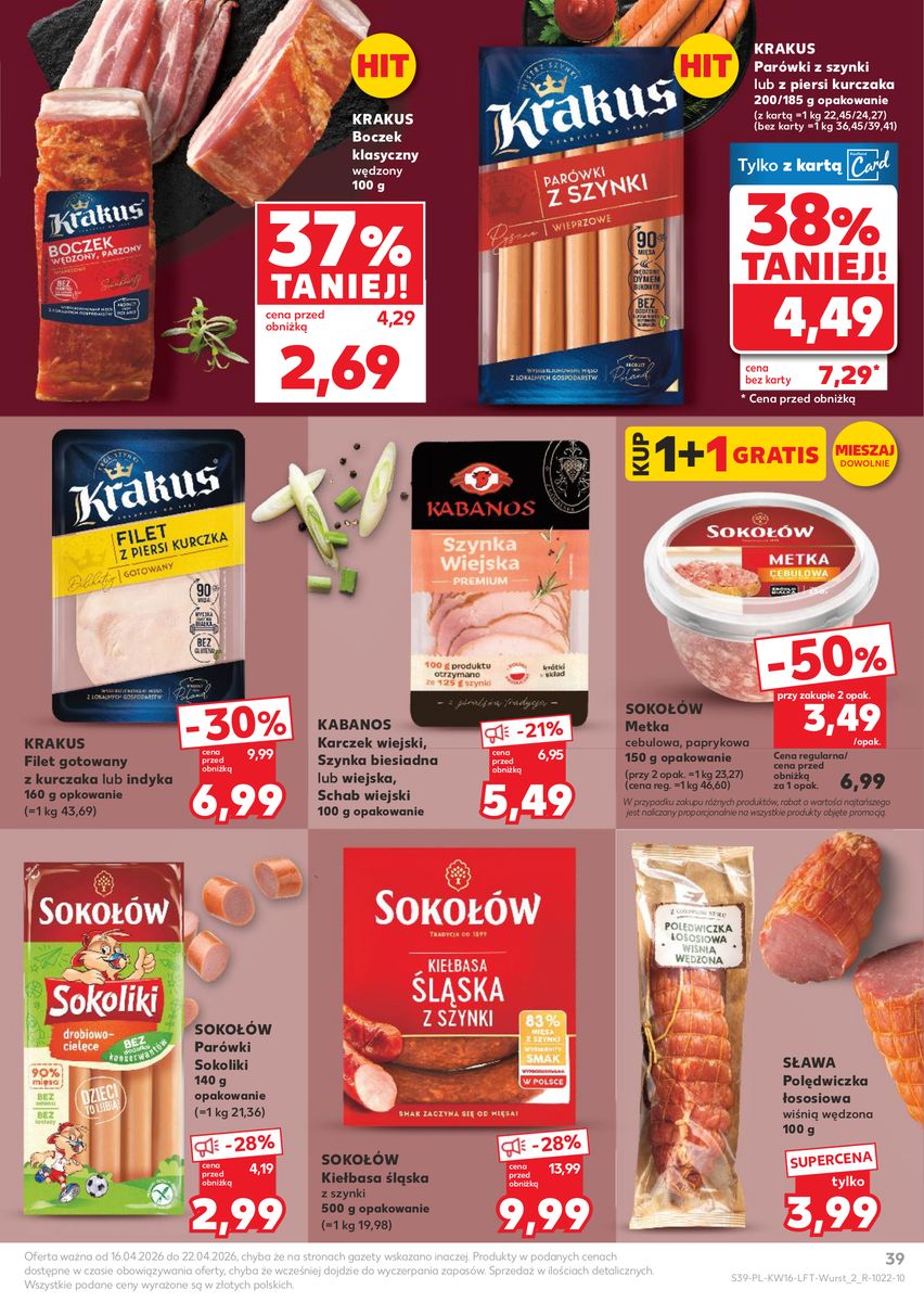 Kaufland gazetka promocyjna 16.04-22.04.2026 — strona 39 z 64