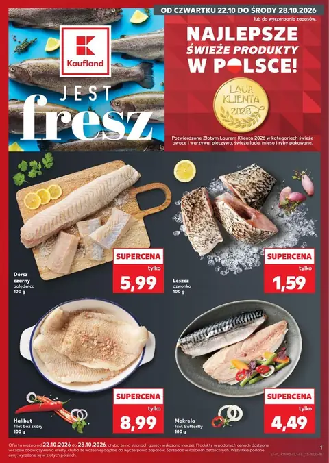 Kaufland gazetka promocyjna 22.10-28.10.2026 — strona 1 z 2