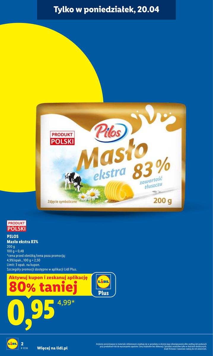 masło ekstra 83%