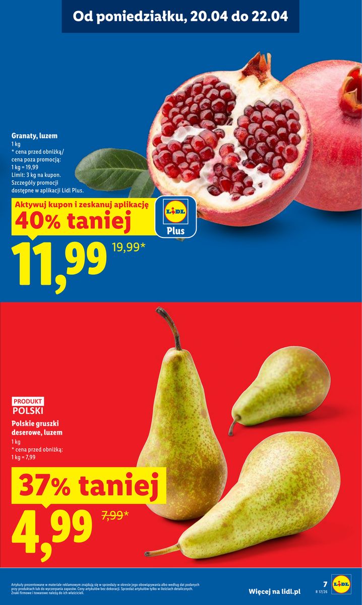 Lidl gazetka promocyjna 20.04-22.04.2026 — strona 7 z 94