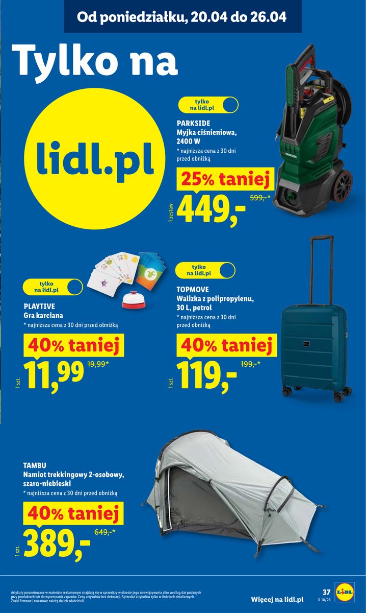 Lidl gazetka promocyjna 20.04-22.04.2026 — strona 37 z 94