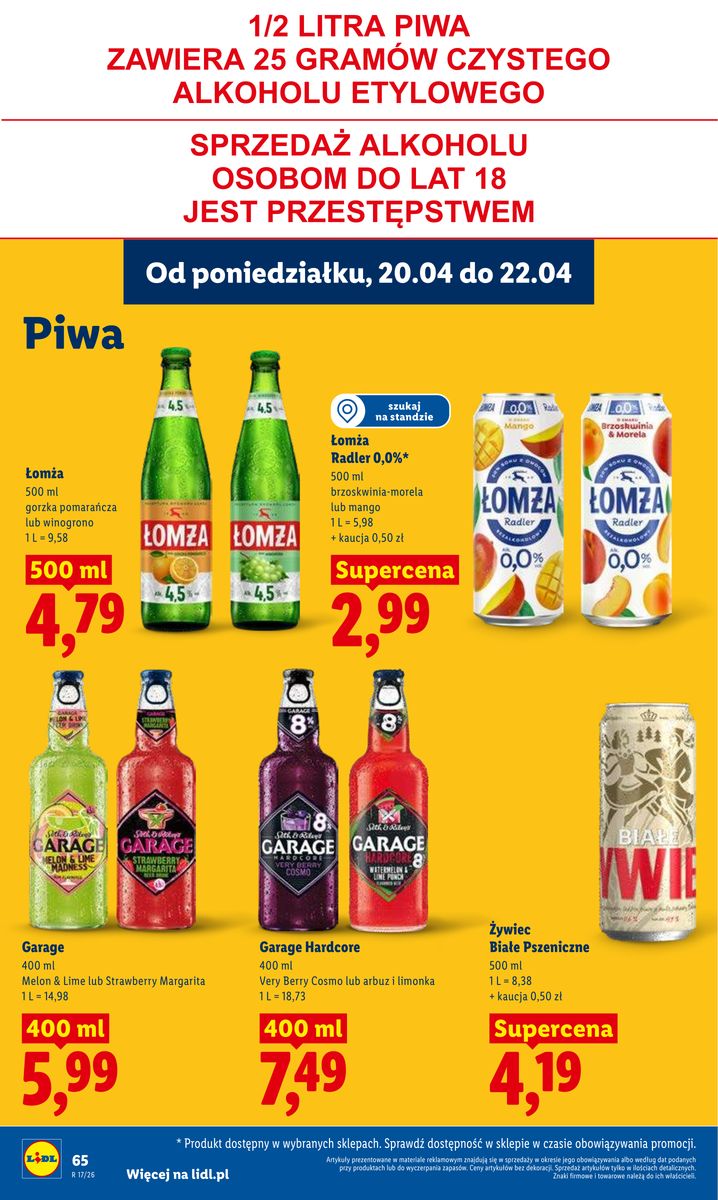 Lidl gazetka promocyjna 20.04-22.04.2026 — strona 68 z 94