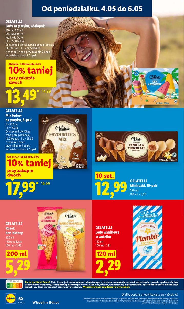 lody waniliowe w wafelku