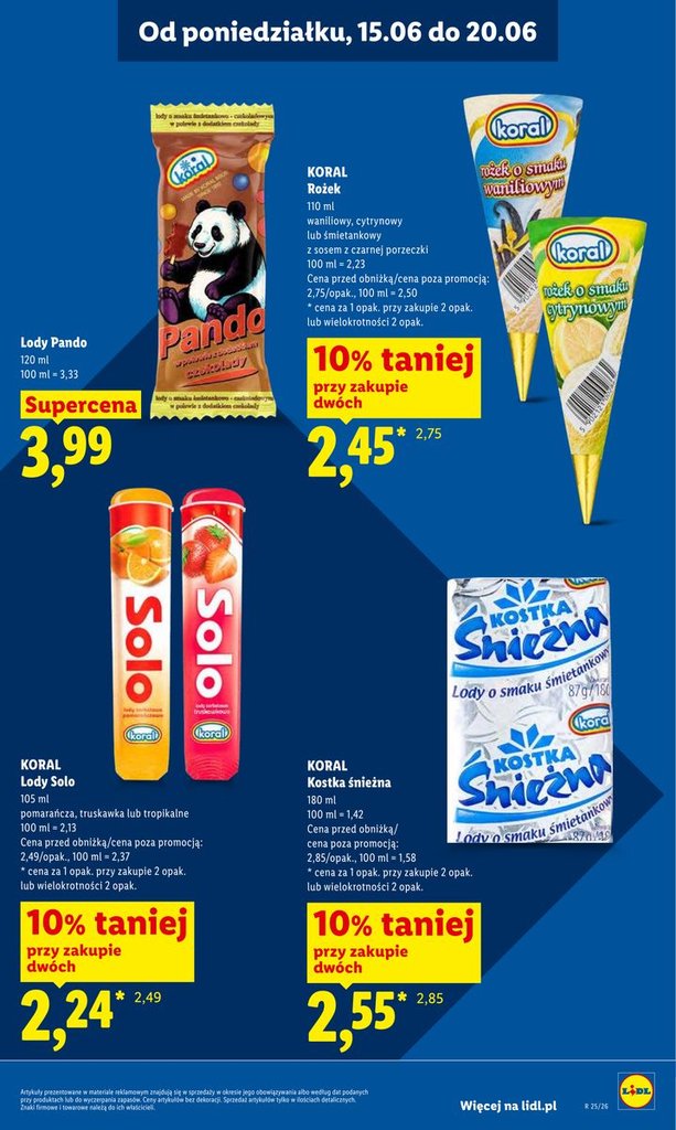 lody wodne solo