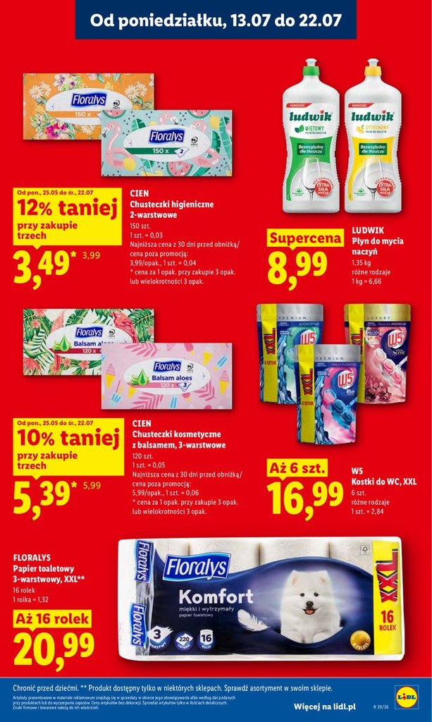 chusteczki higieniczne 2-warstwowe