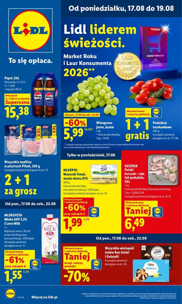 Lidl gazetka promocyjna 17.08-19.08.2026 — strona 1 z 80