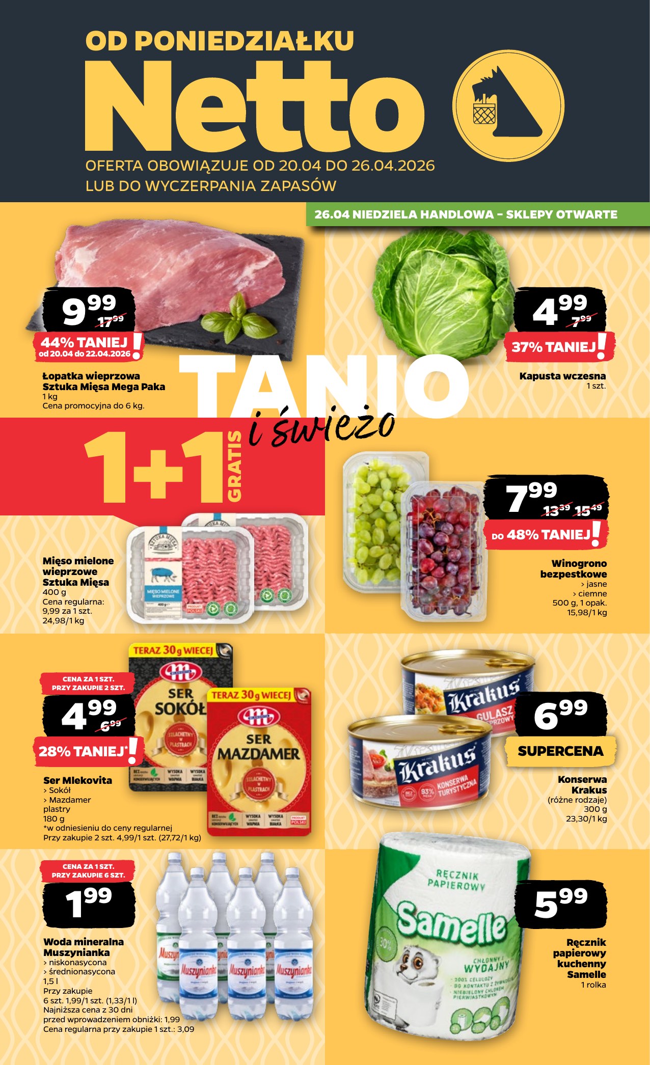 woda mineralna niegazowana lub średniozysconsa