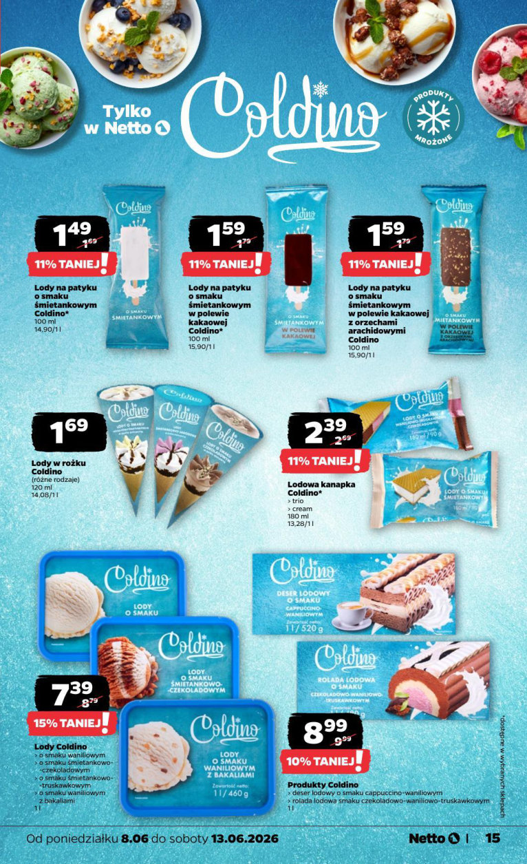 lody na patyku śmietankowe