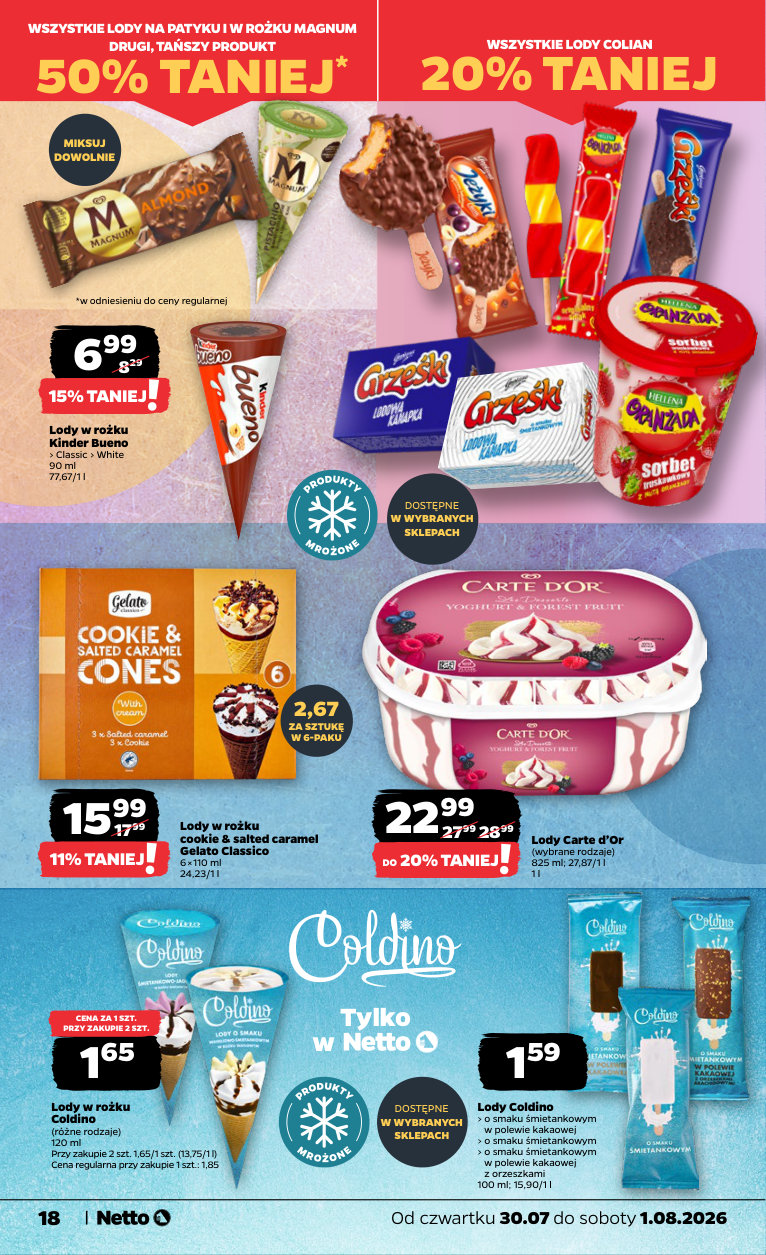 lody na patyku śmietankowe