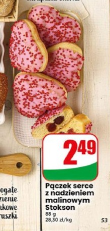 pączek serce z nadzieniem malinowym