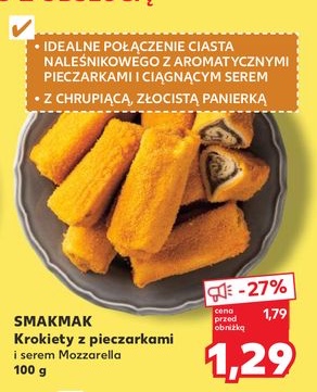 krokiety z pieczarkami i serem Mozzarella