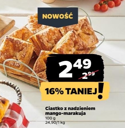 ciastko z nadzieniem mango-marakuja