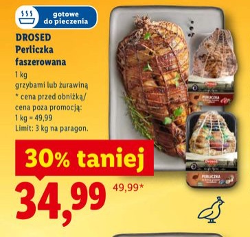 perliczka faszerowana grzybami lub żurawiną