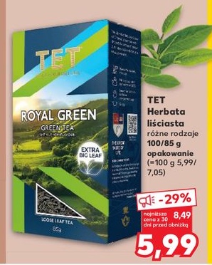 herbata liściasta royal green extra bi leaf