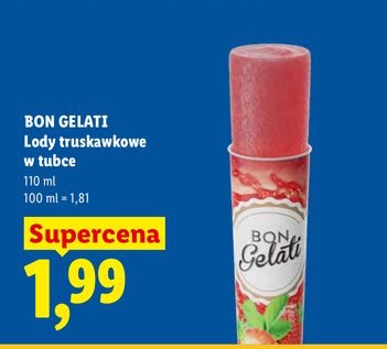 lody truskawkowe w tubce