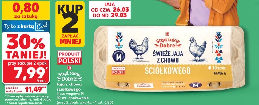 jaja z chowu ściółkowego klasa wagowa M