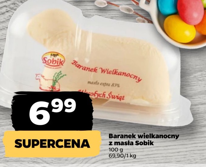 baranek wielkanocny z masła ekstra 83%