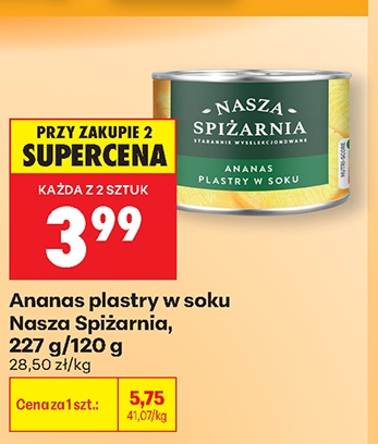 ananas plastry w soku