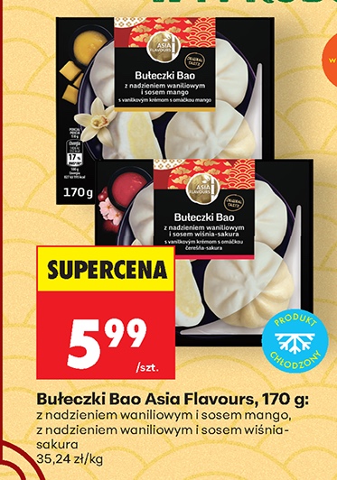 bułeczki bao z nadzieniem waniliowym i sosem mango