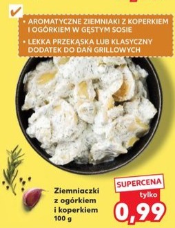 ziemniaczki z ogórkiem i koperkiem
