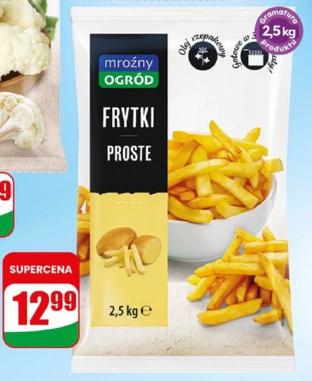 frytki proste mrożone
