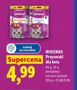 przysmaki dla kota dentabites lub anti-hairball