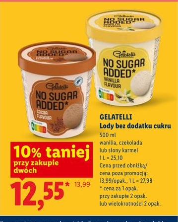 lody w kubku bez dodatku cukru