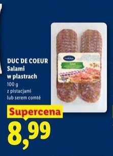 salami w plastrach