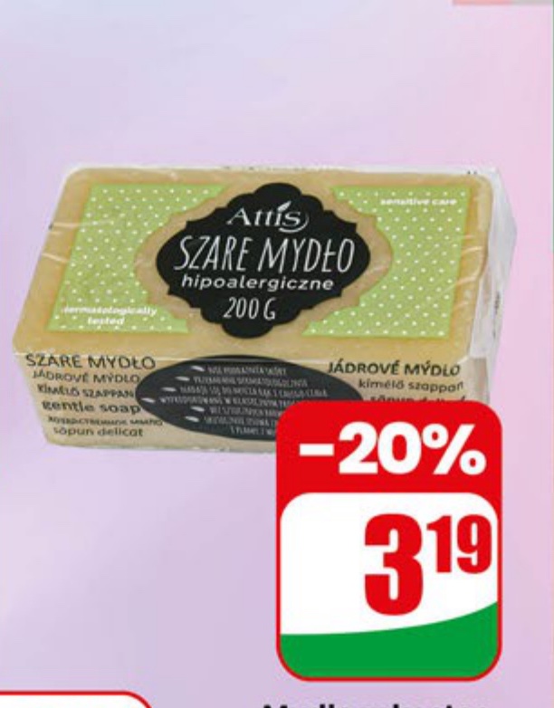 mydło w kostce hipoalergiczne szare