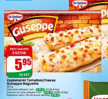 zapiekanka baguette guseppe tomato & cheese / ham & cheese