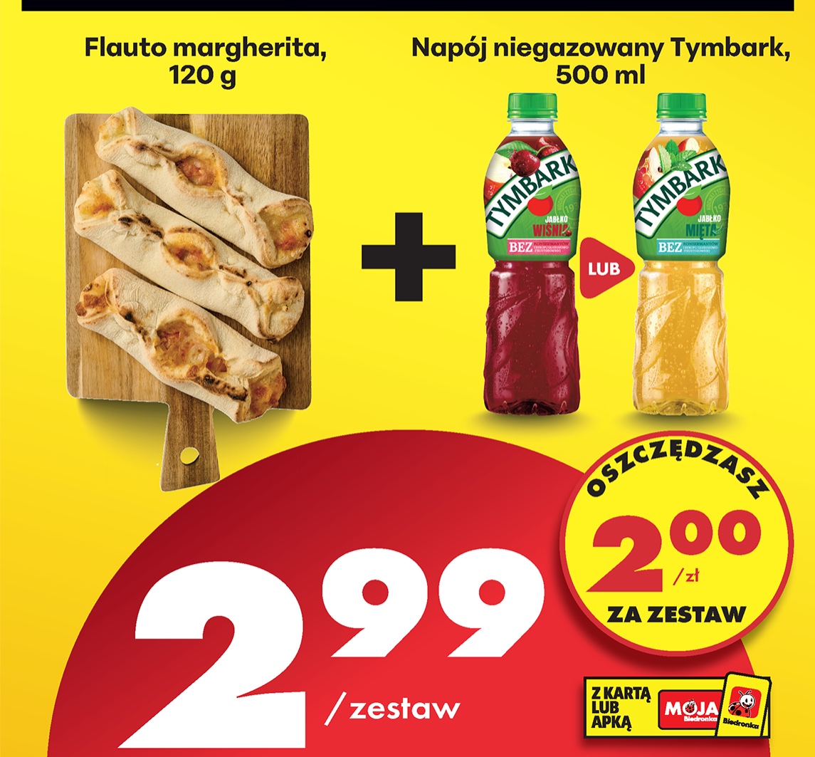 zestaw flauto margherita + napój niegazowany