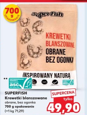 krewetki blanszowane obrane bez ogonka