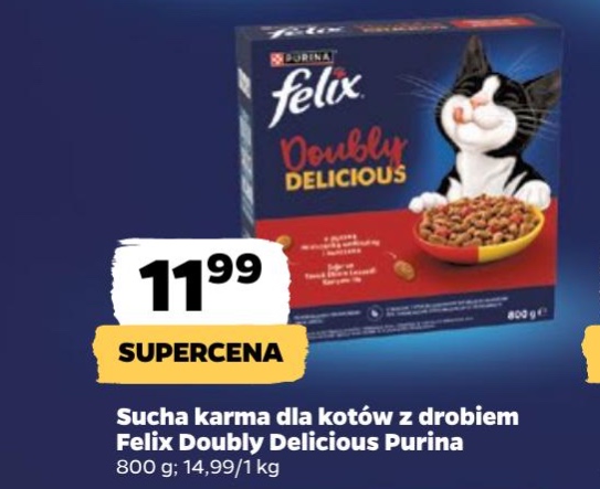 sucha karma dla kotów z drobiem Doubly Delicious