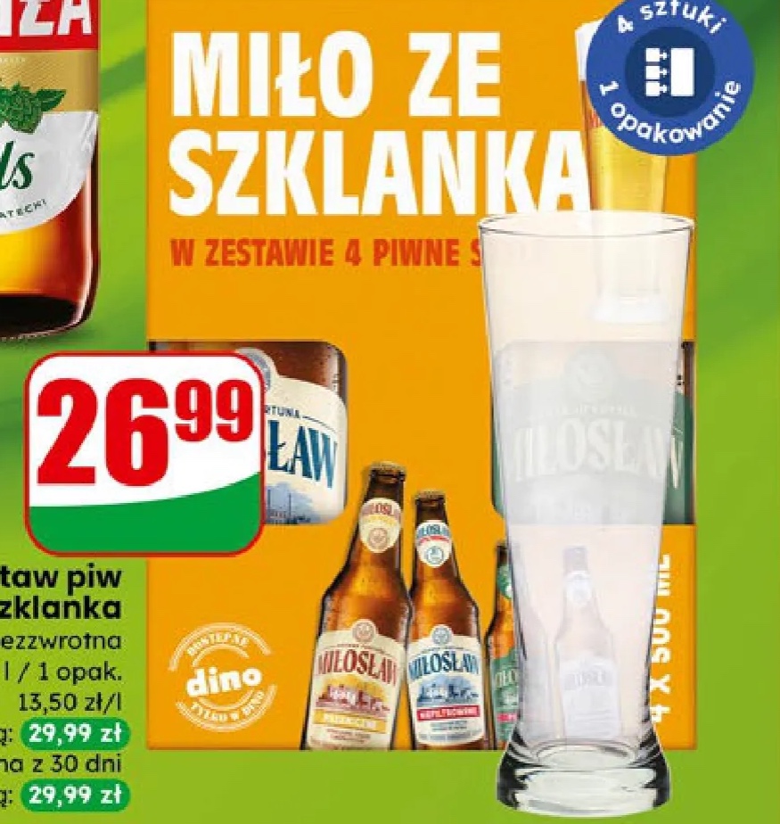 zestaw piw + szklanka