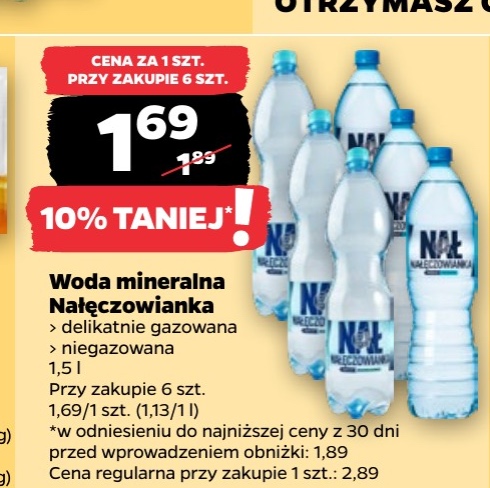 Nałęczowianka woda mineralna niegazowana 1.5l