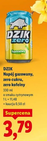 napój gazowany zero cukru cytrynowy
