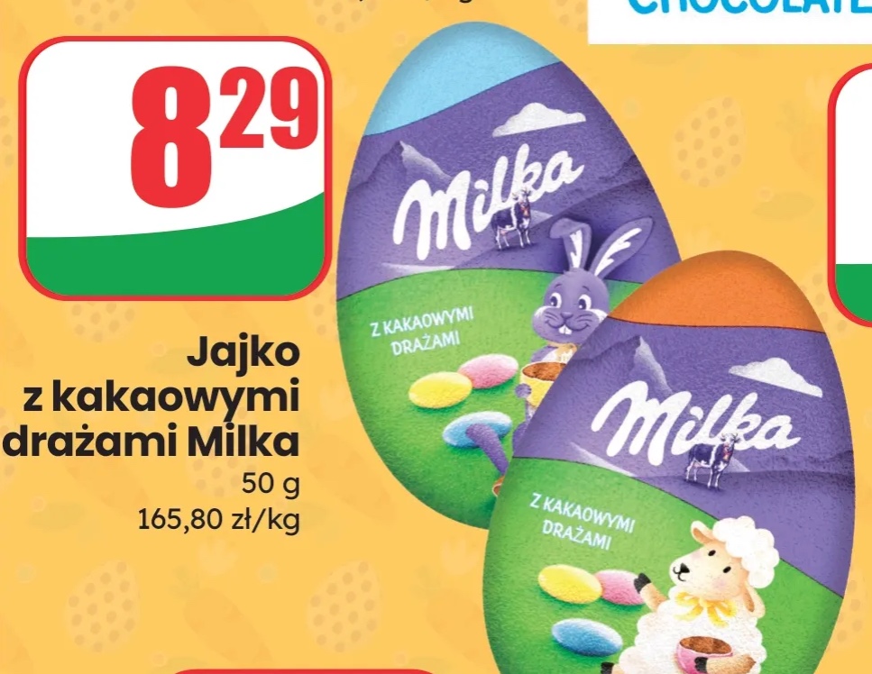 jajko z kakaowymi drażami