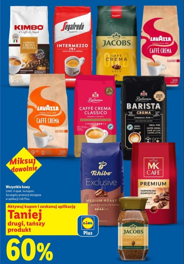 kawa ziarnista caffe crema gustoso